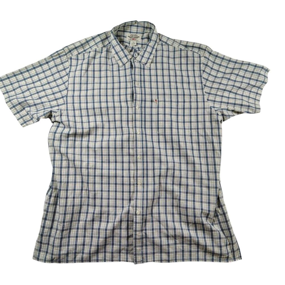 VTG - Y2K - Ralph Lauren Jeans Co. - Men's Plaid Button Up - Size: Large